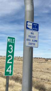 Prescott Valley alumni chapter adopt-a-highway sign