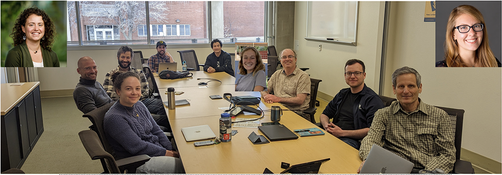 The research team sitting around a table.