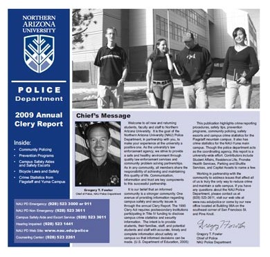 Cover of 2009 Clery Report