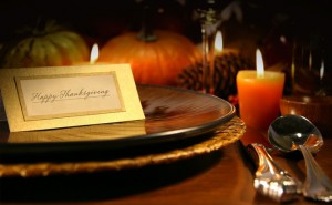 Thanksgiving table setting
