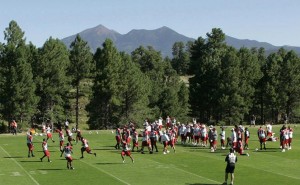 Peaks view at Cardinals practice