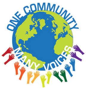 One Community Many Voices Logo