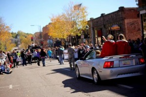 convertible in Homecoming parade