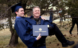 Graduate and parent