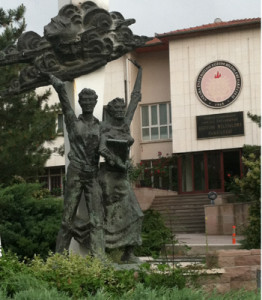 statue at ankara university