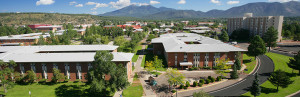 Aerial panorama of NAU central campus