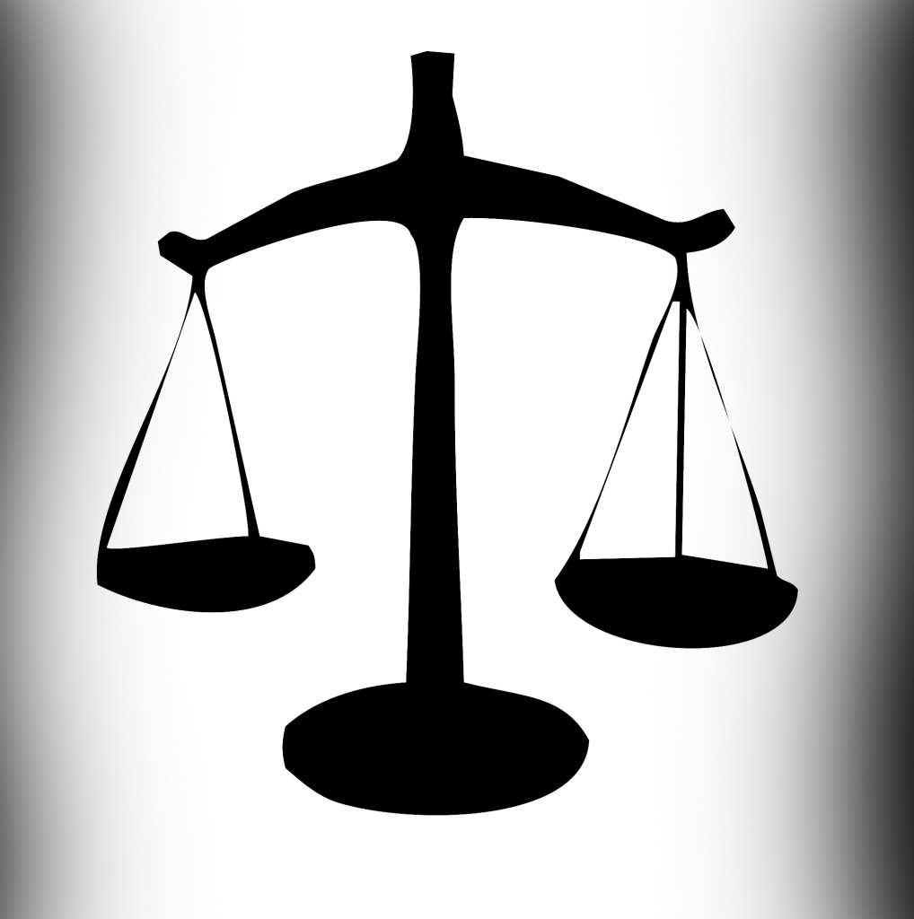 Law scales silhouette