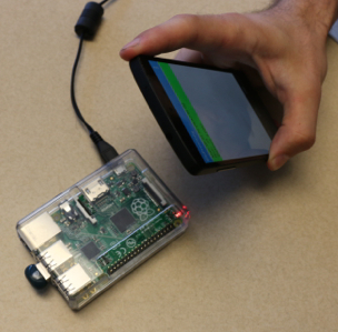 Demonstration of the Bluetooth signal with phone
