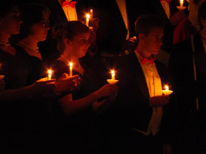 Choir with candles