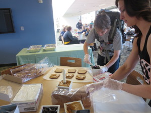 Students in the union make PB&Js