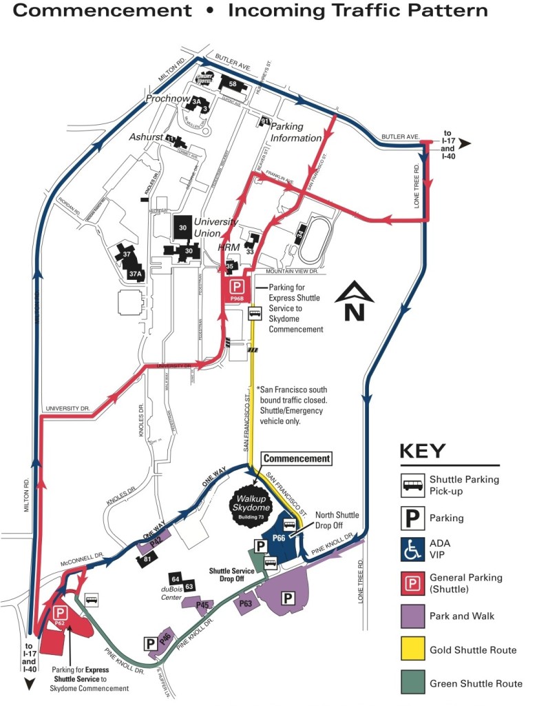 Commencement Traffic Map