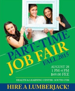 Part-Time Job Fair Fall 2015 poster