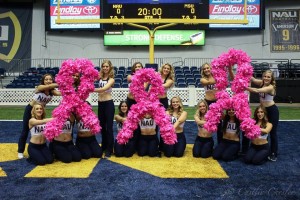 Cheerleading shows its support for PINK week