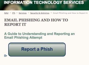 Report a Phish button