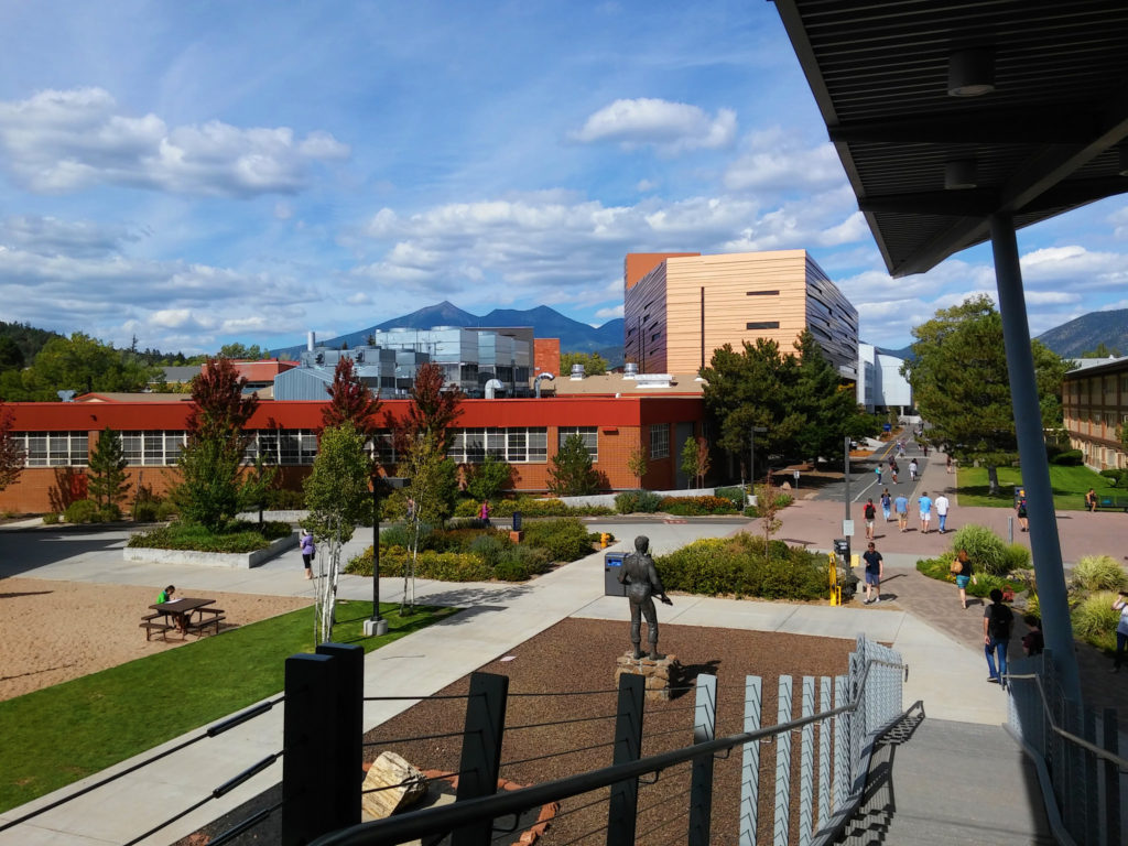 NAU's north campus from the Union second floor
