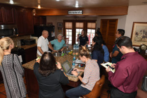 Health profession students meet with adult mentors in their home