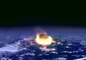 Meteor enters Earths atmosphere