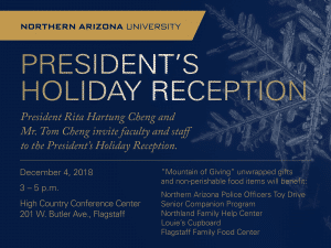 Flyer for the President's Holiday Reception