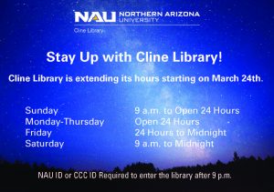 Cline Library hours