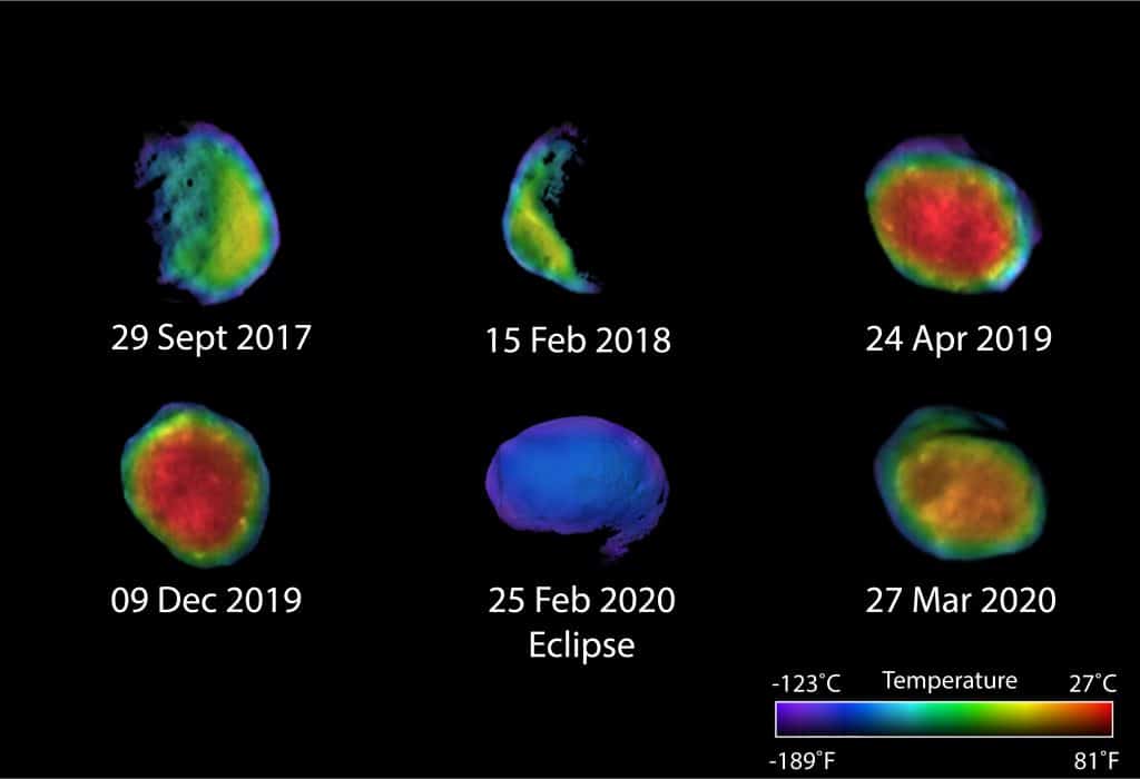 Images capture the Mars moon Phobos during different phases—waxing, waning and full—including the three images recently processed by Edwards.