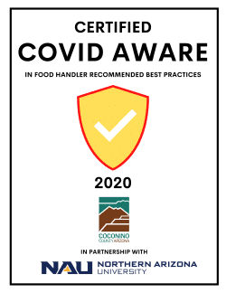 COVID Aware enhanced food handling certification logo