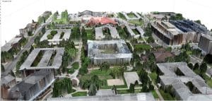 Images from a 3D model of NAU's campus