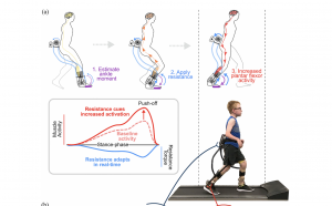 Graphic of a child with cerebral palsy walking
