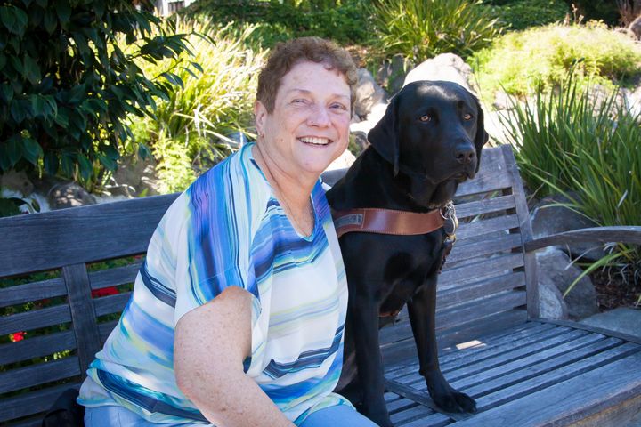 Pollack and her guidedog