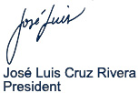 José Luis Cruz Rivera signature