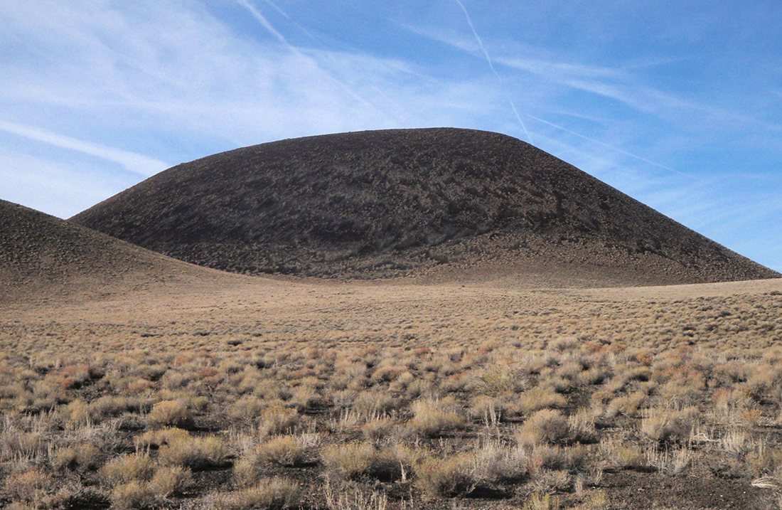 A view of Marcath volcano, a monogenetic volcano in Nevada.