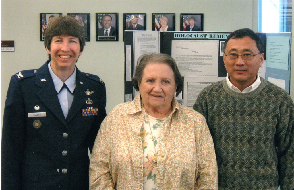 Rebecca Seeger, Margot Ruth deWilde and Lt. Col Steve Sato