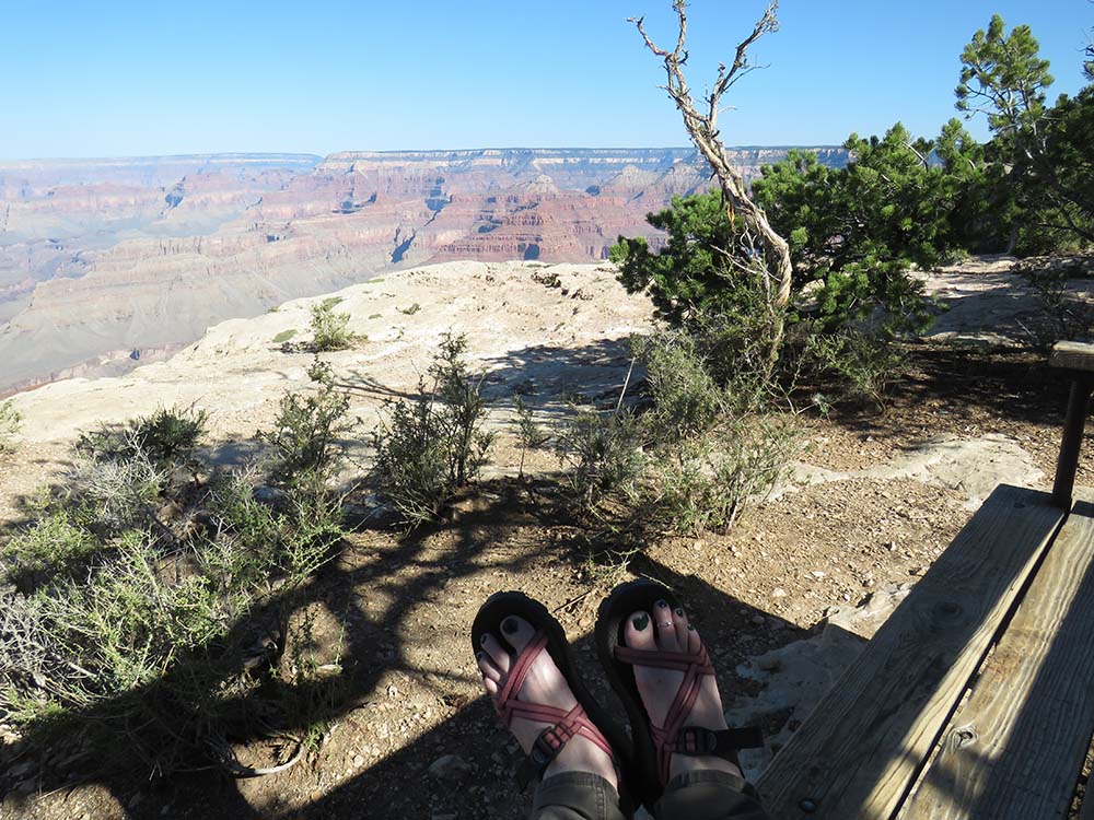 Marty Canep feet over the Grand Canyon