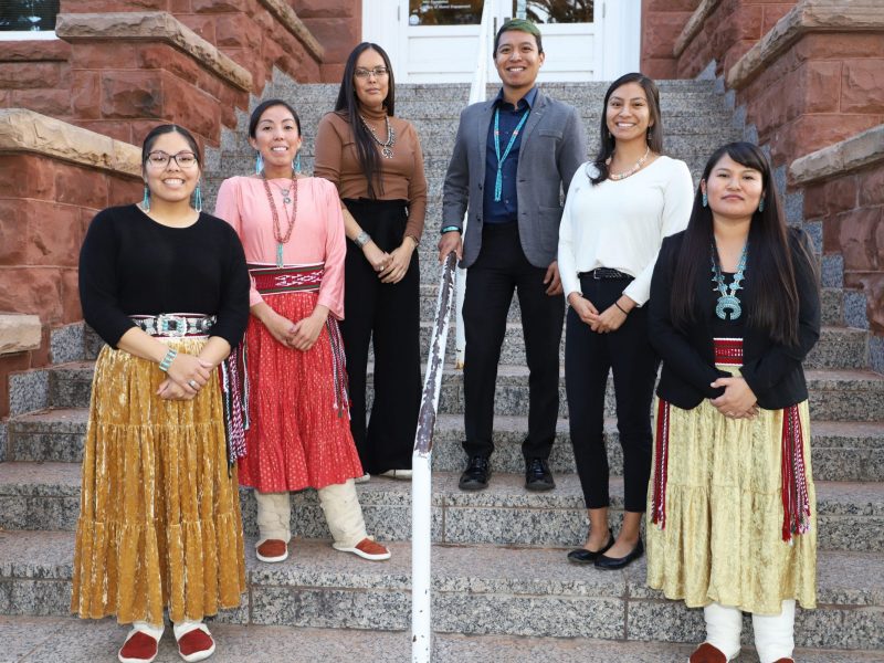 first NAU Master of Public Health-Indigenous track alum Andria Begay, Kristen Tallis, Rebecca Chee, Lyle Becenti, Marissa Tutt, and Kalvina Belin.