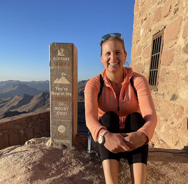 Heidi atop Mt. Sinai