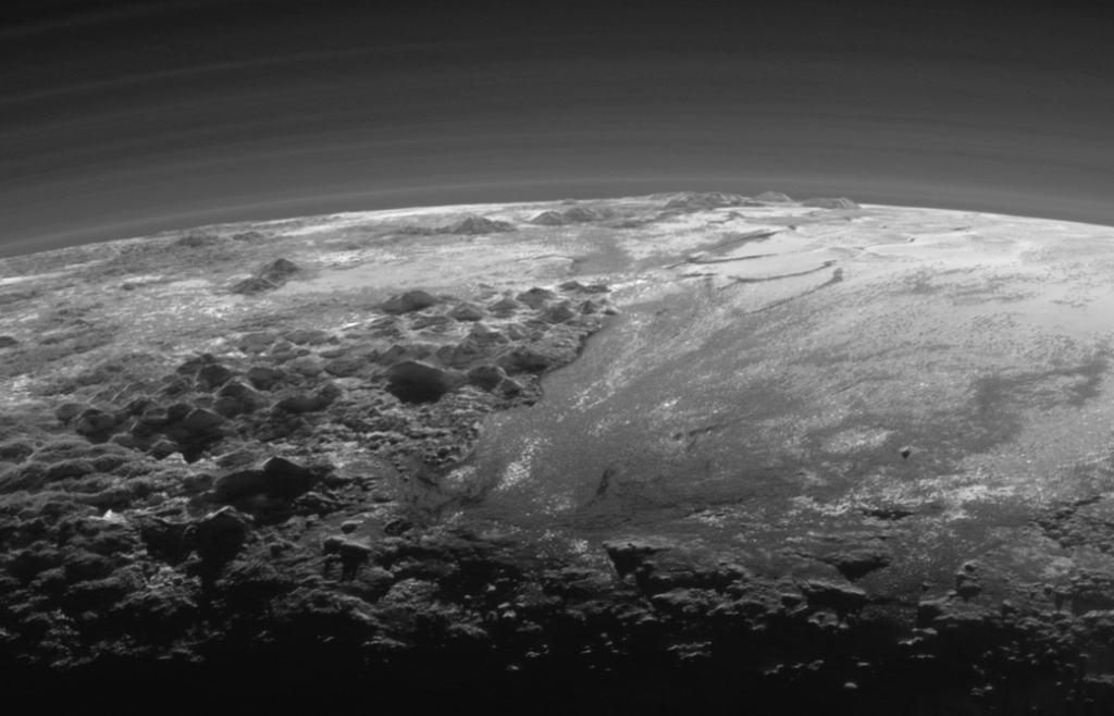 New Horizon picture of mountains on Pluto