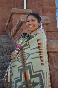 Courtney Hale in traditional Navajo dress