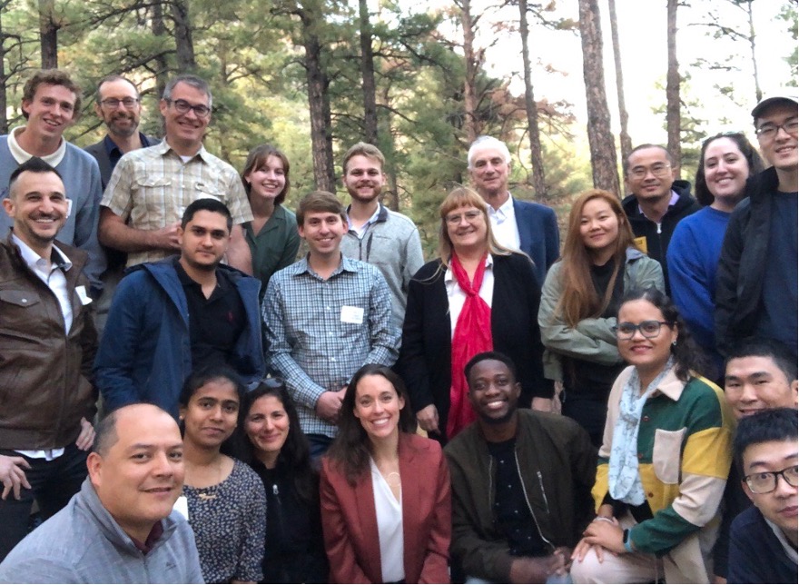 Jennifer Wade's lab group in the forest