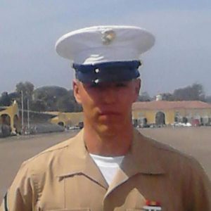 Tyler Derzay in his Marine uniform