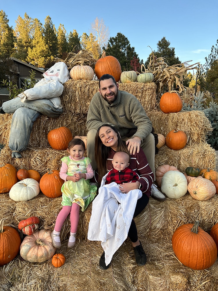 The Damron family at Viola's pumpkin patch