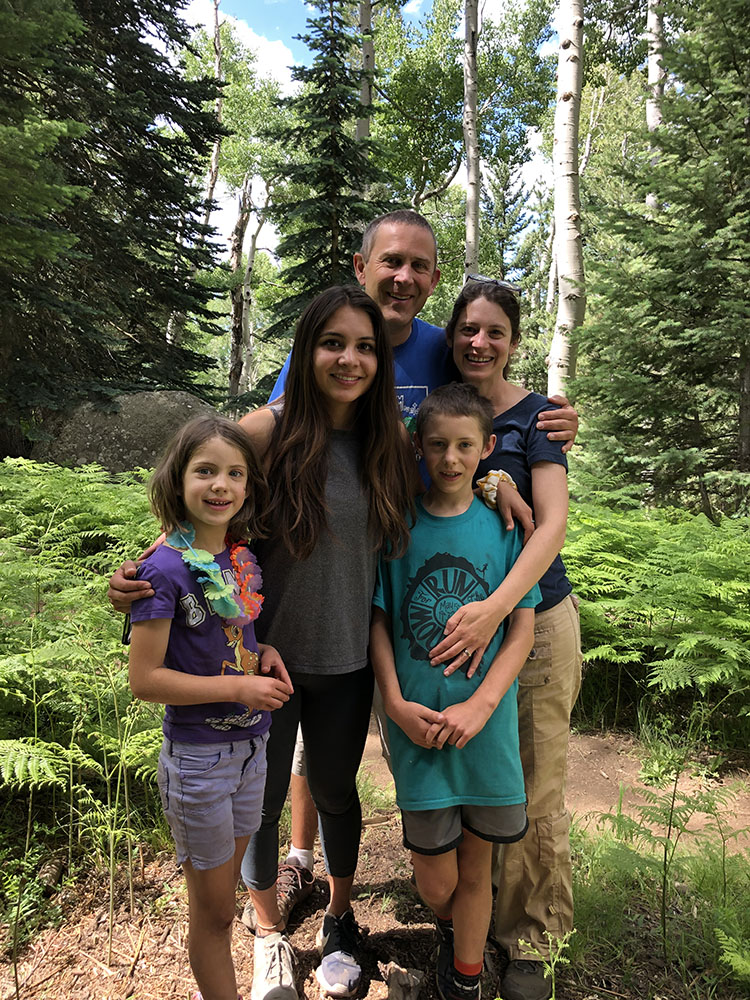 Janine Schipper's family hiking