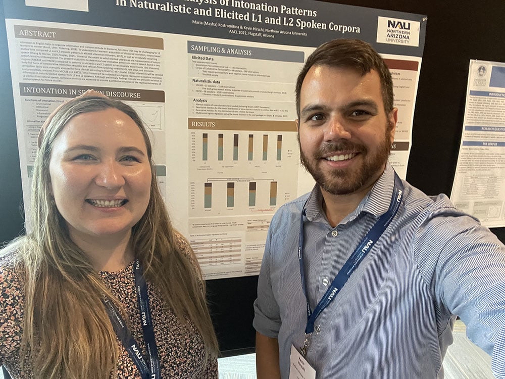 Masha and her colleague Kevin Hirschi presenting at a conference at NAU