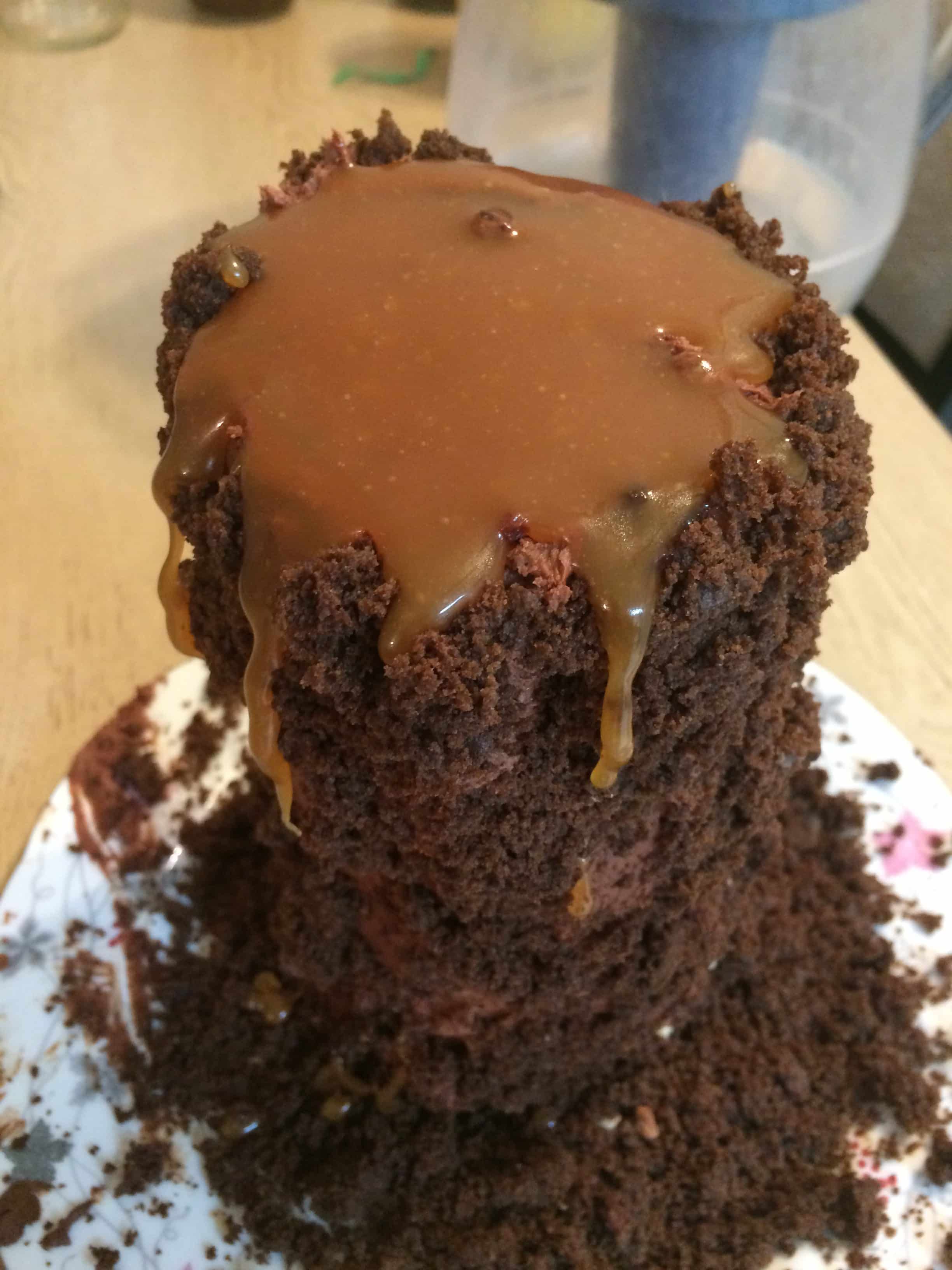 tall chocolate cake
