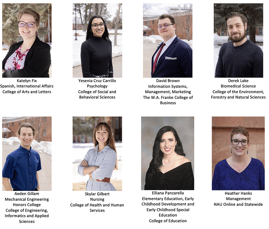 Collage of Gold Axe/Distinguished Senior winners with headshots
