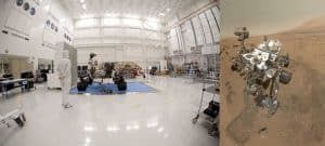 Cleanliness must be confirmed at every stage of the mission. The Curiosity rover’s bare bones are shown inside a cleanroom during the flight system Assembly, Test and Launch Operations. Prior to launch, the Mars Science Laboratory mission personnel processed approximately 4,500 samplings and 48,000 individual culture plates for Planetary Protection reviews.