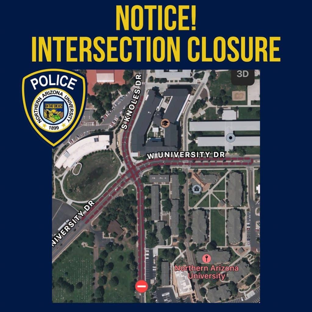 Graphic showing intersection closure