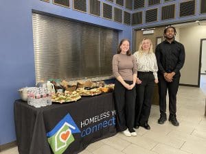 Homeless Youth Connection – Allie Robertson, Cassie Domer, and Jonathan Jones and the event was on April 20th.