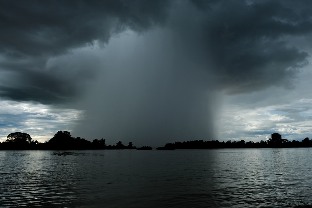 Thunderstorm over the Mekong River, Laos.