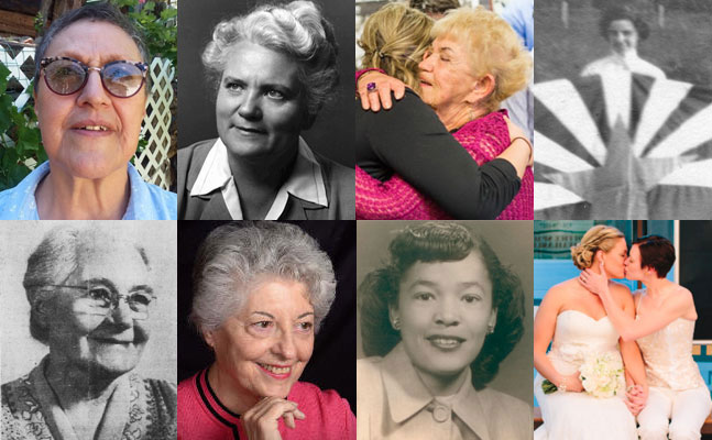 Headshots of Agnes Allen, Annie Watkins, Margaret Hanley, Delia Ceballos Munoz, May Hicks Curtis Hill, Clara Lovett, Doris Martin and Natalie Metz