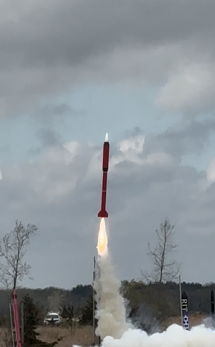 The Space Jacks rocket launching.