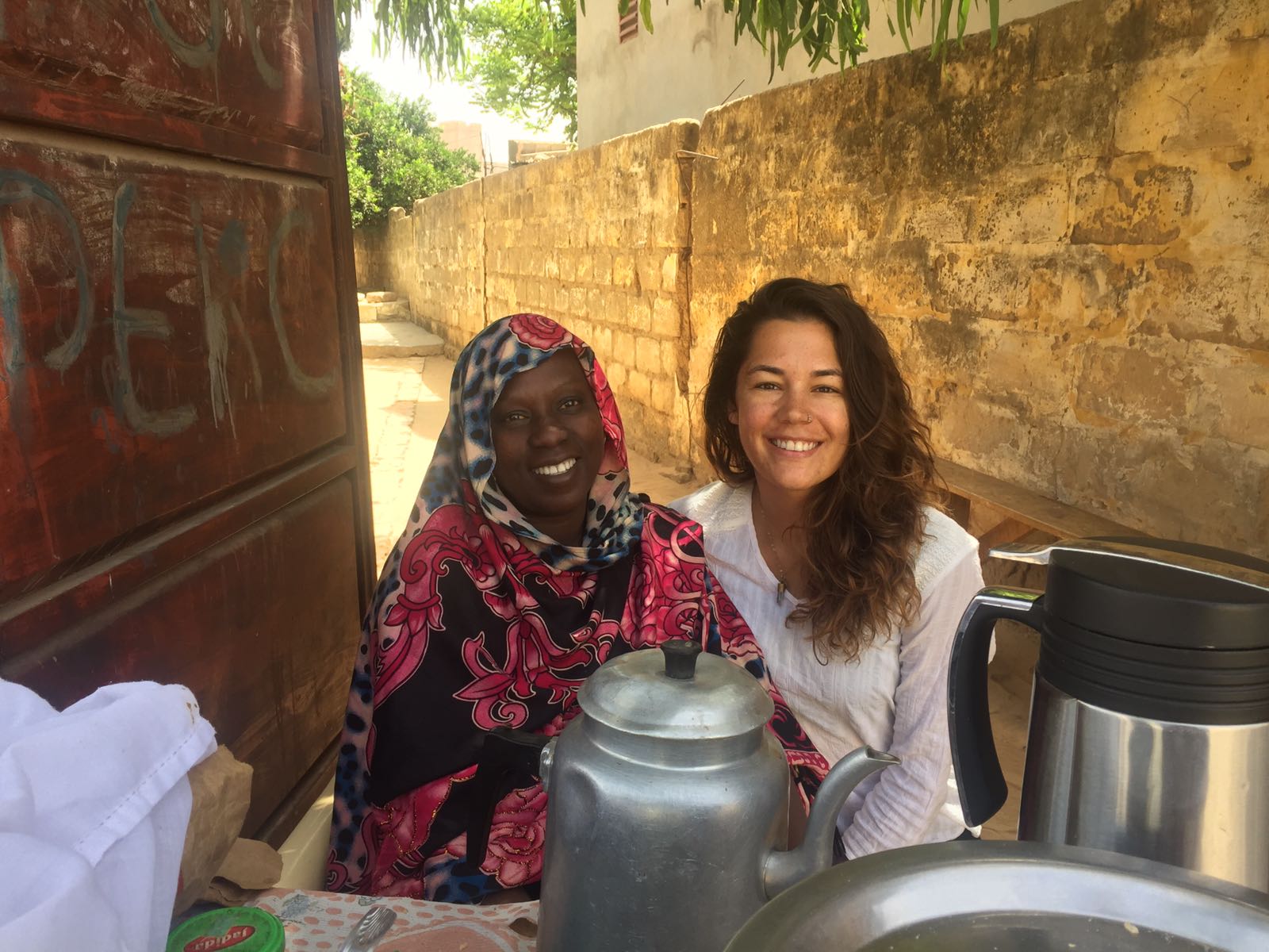 Iglesias-Buck with a Senegalese woman while she was in the Peace Corps.